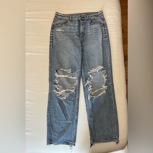American Eagle Outfitters Blue Boyfriend Jeans Distressed Casual
